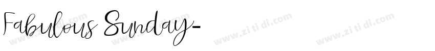 Fabulous Sunday字体转换